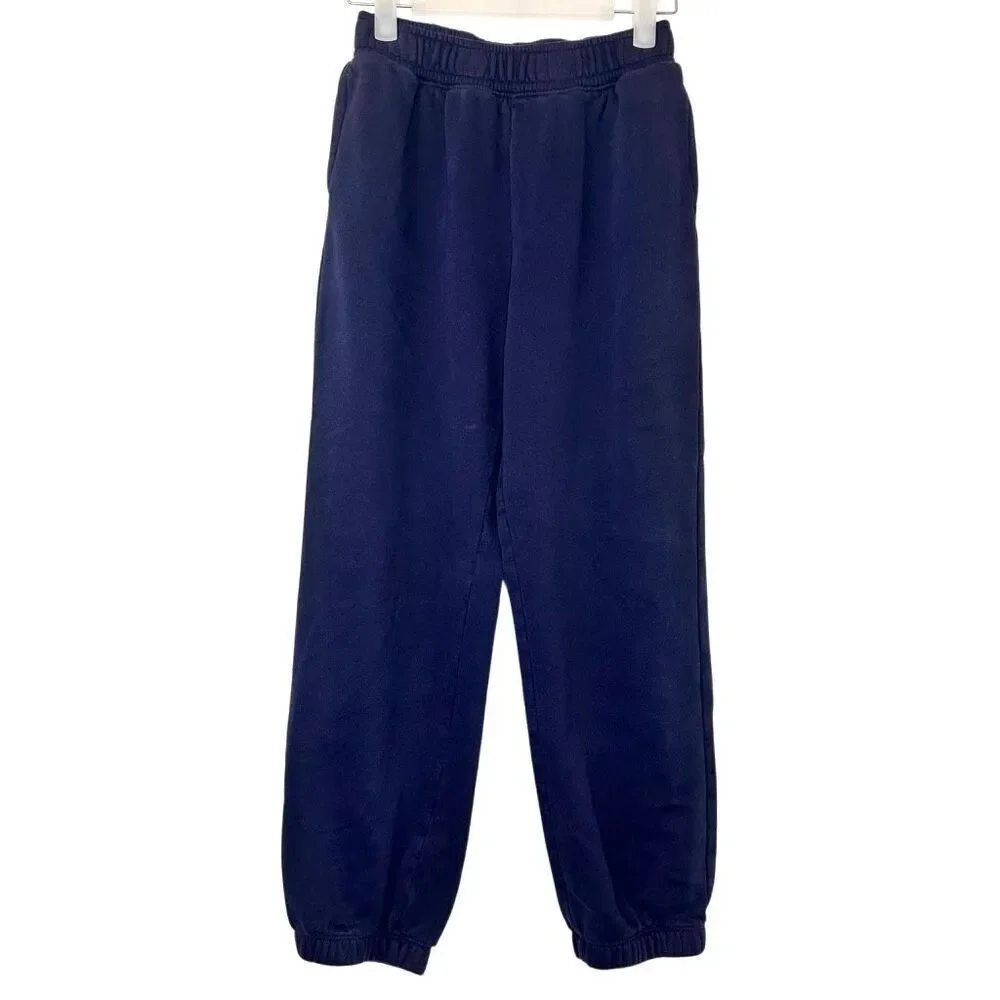 GAP Elastic Waist Fleece Lined Pull-on Jogger Sweatpants Navy Size 12